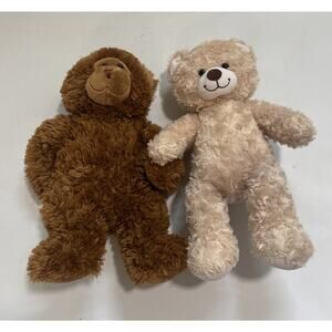 2 Build-a-Bear Workshop Happy Hugs and Fuzzy Teddy Bear‎ Plush Stuffed Animal